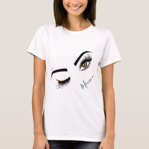 Camiseta Artista de maquillaje Wink Eye Beauty Salon Lash E