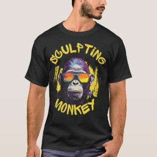 Camiseta Artista de mono escultorico Arcilla Creativa Model
