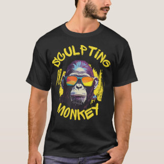 Camiseta Artista de mono escultorico Arcilla Creativa Model