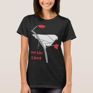 Camiseta Artista de origen de aves gratis Japón Arte plegab