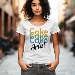 Camiseta Artista de pasteles modernos para panadería de pan