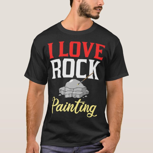 Camiseta Artista de Piedra de Pintura de Roca Pintor Ideas  (Anverso)