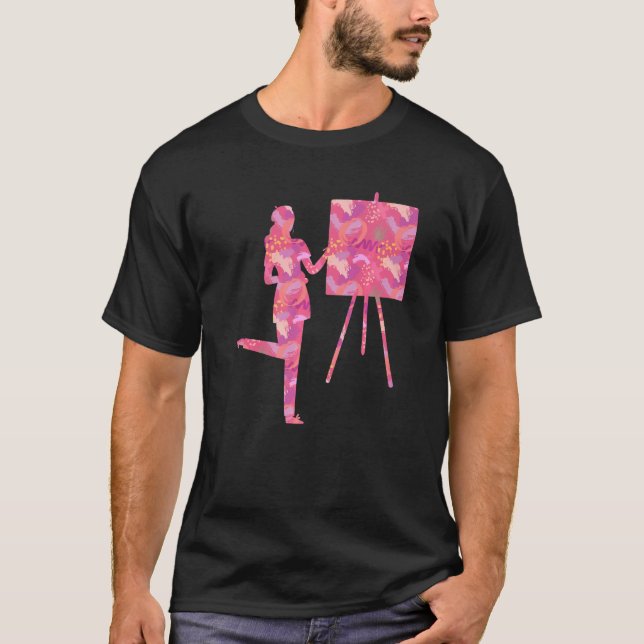 Camiseta Artista de pintura gráfica pintadora de pintura pi (Anverso)