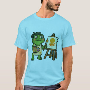 Camiseta Artista de ranas - Hop. Pintar. Repite.   Funny Cr