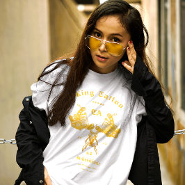 Camiseta Artista de tatuaje moderno nombre personalizado de