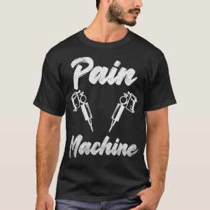 Camiseta Artista de tatuaje trabajo máquina de dolor de tin