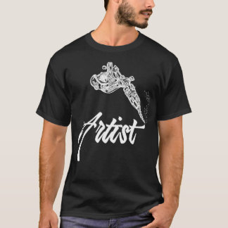 Camiseta Artista de tatuajes Cursiva de tatuaje