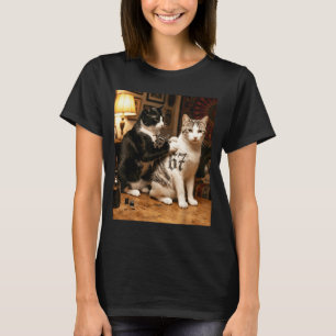 Camiseta Artista de Tatuajes de Gatos 67 Seis Siete Cerebro
