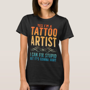Camiseta Artista de tatuajes divertidos arte para hombres m
