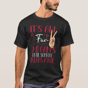 Camiseta Artista de uñas de técnico de uñas de Nail