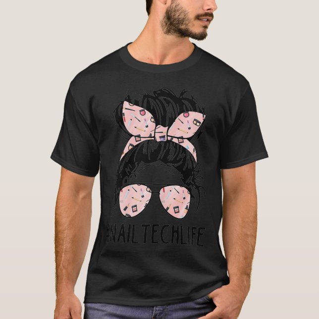 Camiseta Artista de uñas en la vida tecnológica de Nail (Anverso)