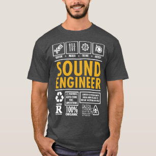 Camiseta Artista del editor de mezclador de ingeniero de so