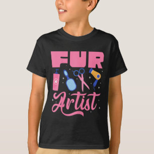 Camiseta Artista del Pelaje Peluquero Canino Aseo Mascota C