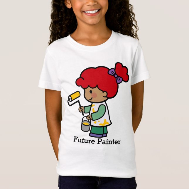 Camiseta Artista del pintor futuro con rodillo (Anverso)