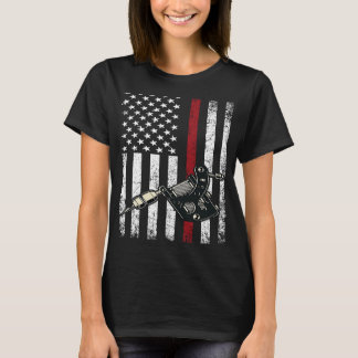 Camiseta Artista del tatuaje del tatuaje de la bandera de E