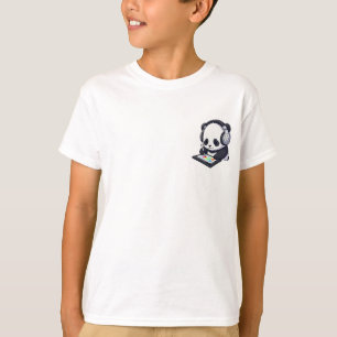 Camiseta Artista Digital Panda Dibujando Niños