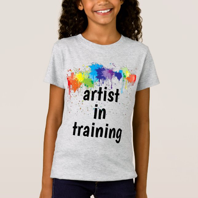 Camiseta Artista en entrenamiento, con pintura salpicada (Anverso)