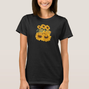 Camiseta Artista Estética Artsy Naturaleza Flor Amarilla Su
