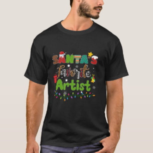 Camiseta Artista favorito de Santa Claus Navidades gracioso