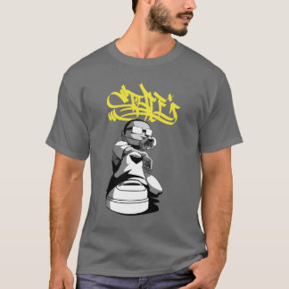 Camiseta Artista gráfico con texto amarillo