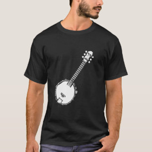 Camiseta Artista gráfico de Bluegrass Banjo Pixel