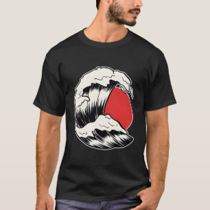 Camiseta Artista japonés con ola de bandera de Japón