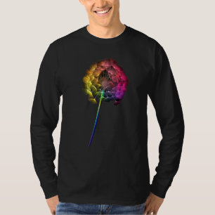 Camiseta Artista Jardín de Diente de León Flor de Arcoíris