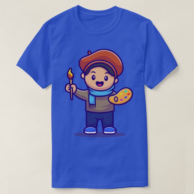 Camiseta Artista masculino pintor (Diseño del anverso)