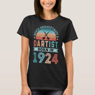 Camiseta Artista nacido en 1924 100º cumpleaños Darts