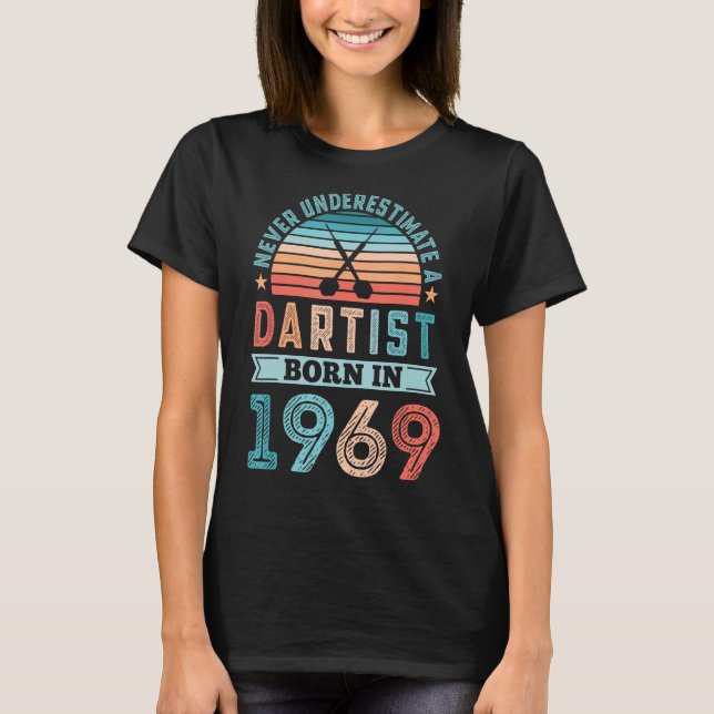 Camiseta Artista nacido en 1969 60º cumpleaños Darts (Anverso)