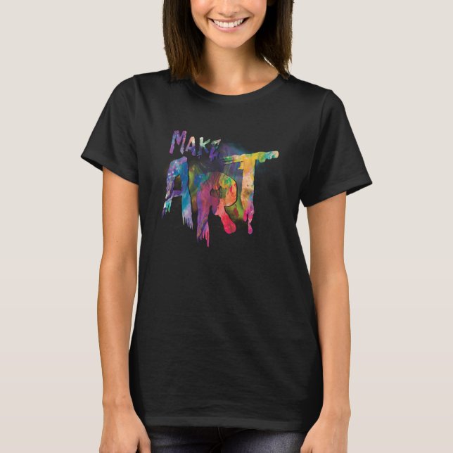 Camiseta Artista pintor maestro Artsy colorido (Anverso)
