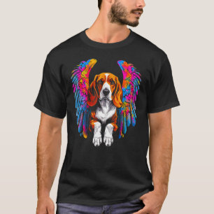 Camiseta Artista Pop Beagle Perro Cielo Alas de Ángel