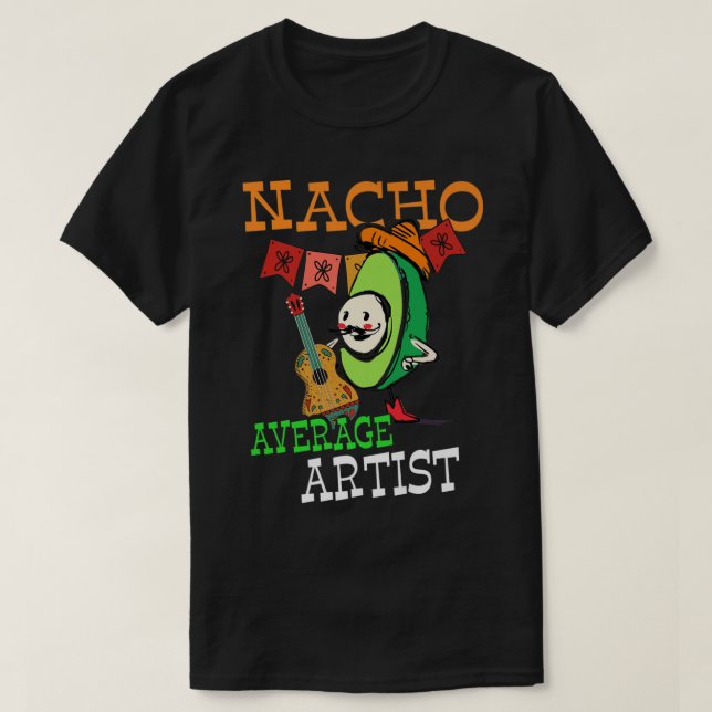 Camiseta Artista promedio de aguacates divertidos Sombrero  (Diseño del anverso)