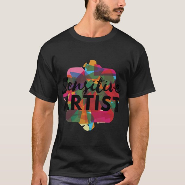 Camiseta Artista sensible divertido (Anverso)