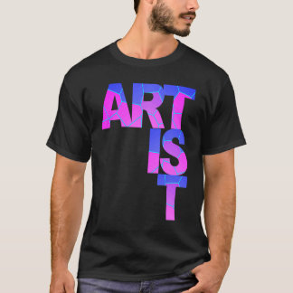 Camiseta ARTISTA único colorido para la gente creativa mín