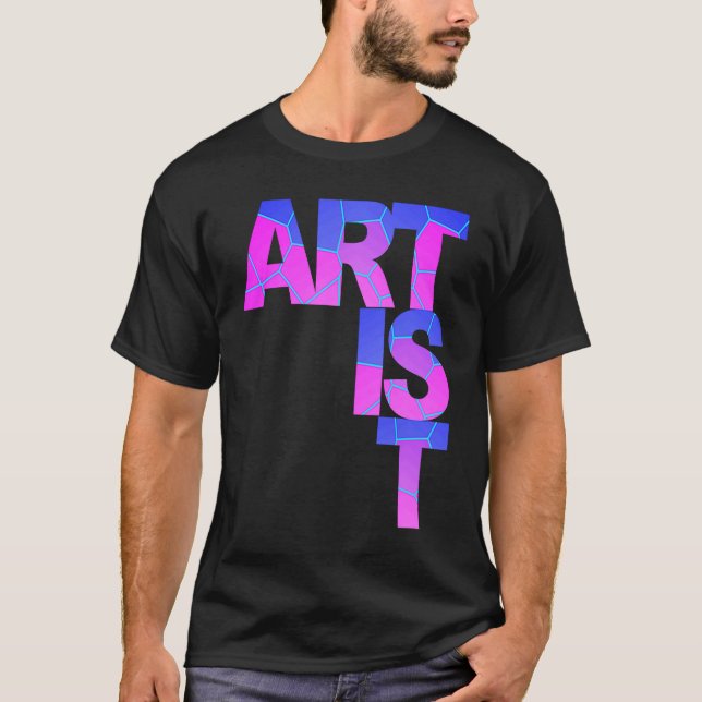 Camiseta ARTISTA único colorido para la gente creativa mín (Anverso)