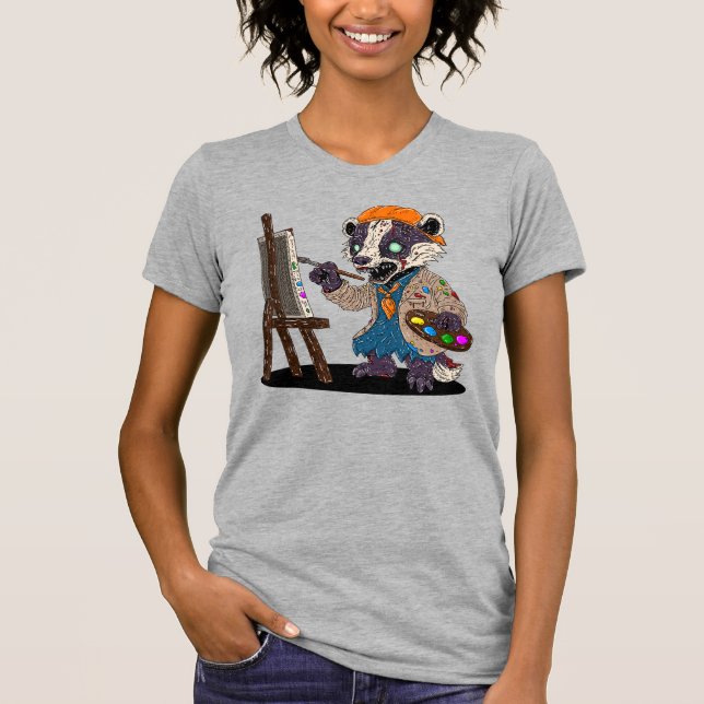 Camiseta Artista Zombie Badger (Anverso)