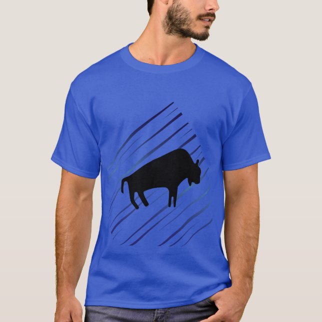 Camiseta Artistas antiguos - Búfalo prehistórico (Anverso)
