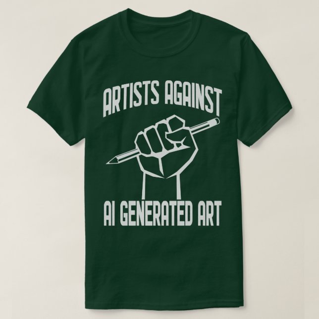 Camiseta Artistas contra arte generado por IA (Diseño del anverso)