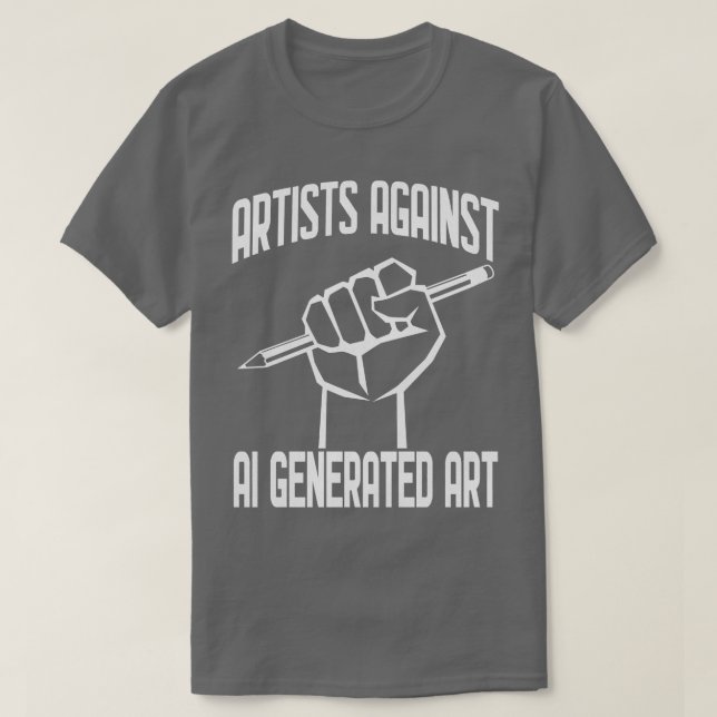 Camiseta Artistas contra arte generado por IA (Diseño del anverso)