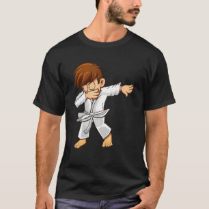 Camiseta Artistas marciales de Dabbing con el cinturón blan