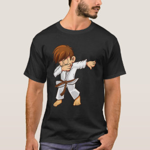 Camiseta Artistas marciales de Dabbing con el cinturón marr