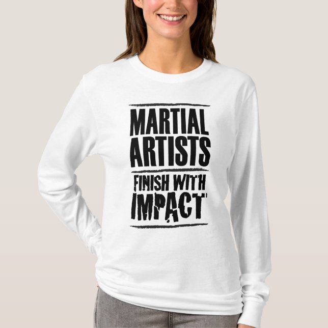 Camiseta Artistas marciales terminan con impacto (Anverso)