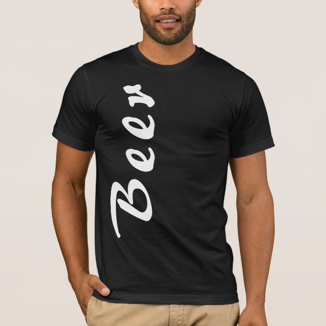 Camiseta Artistic Beer Letter Print Shirt - Humorous! (Anverso)