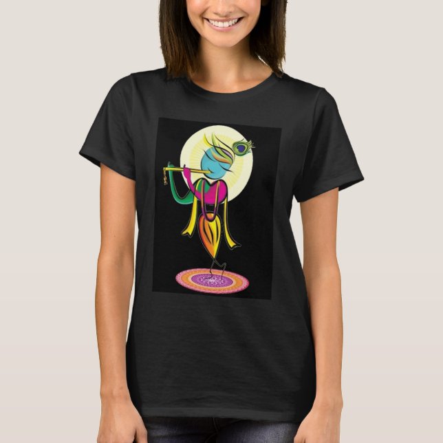 Camiseta Artistic colourful Lord Shri Krishna with flute! (Anverso)
