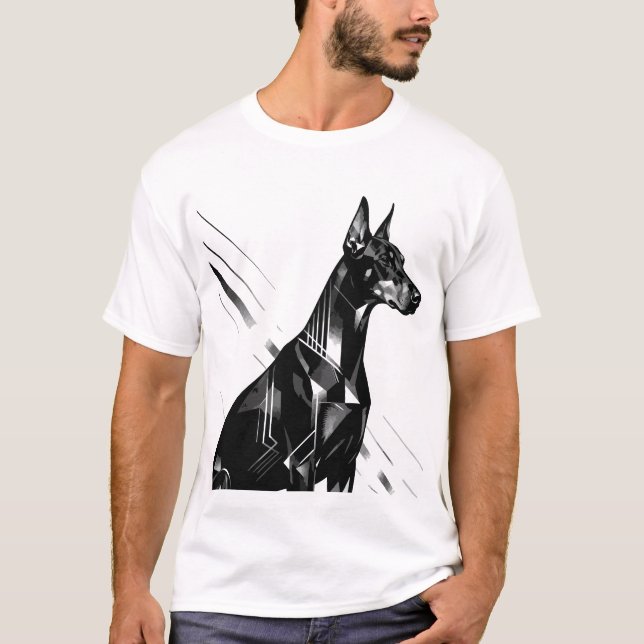 Camiseta Artistic Doberman Pinscher & Watercolor German She (Anverso)