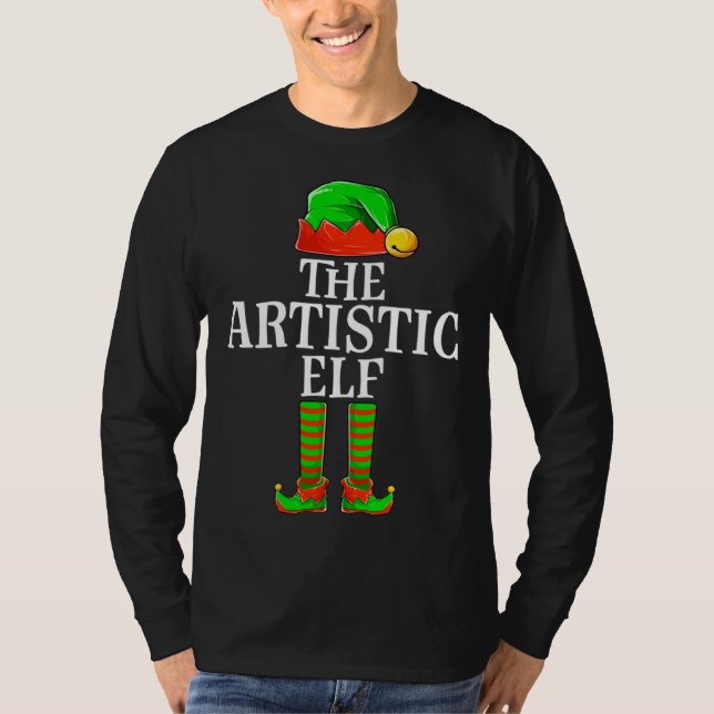Camiseta Artistic Elf Women Apparel Christmas Family Matchi (Anverso)