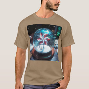 Camiseta Artistic space pinwheel snow globe artsy painting 
