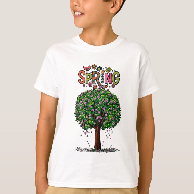 Camiseta Artistic Spring Blossom Tree Graphic  (Anverso)