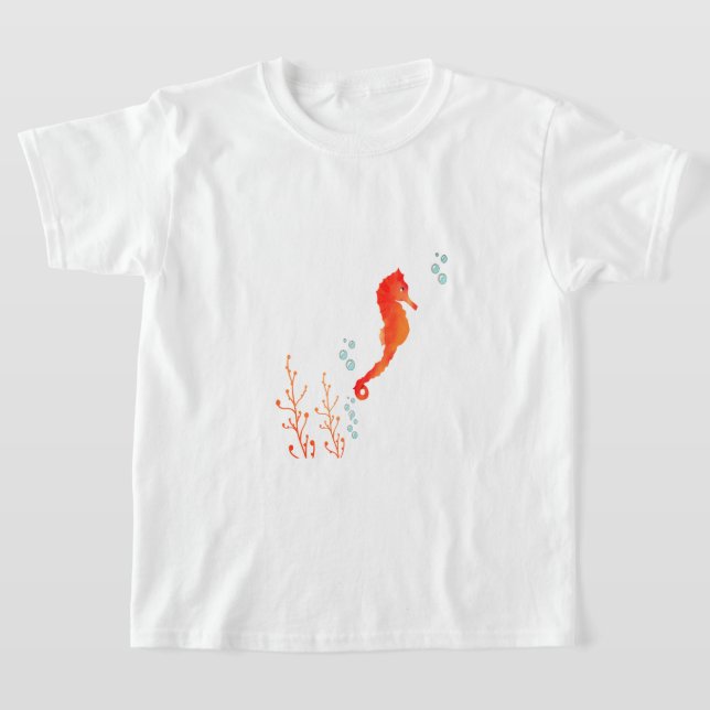 Camiseta Artistic Watercolor Seahorse T-Shirt | Ocean Lover (Distribución)